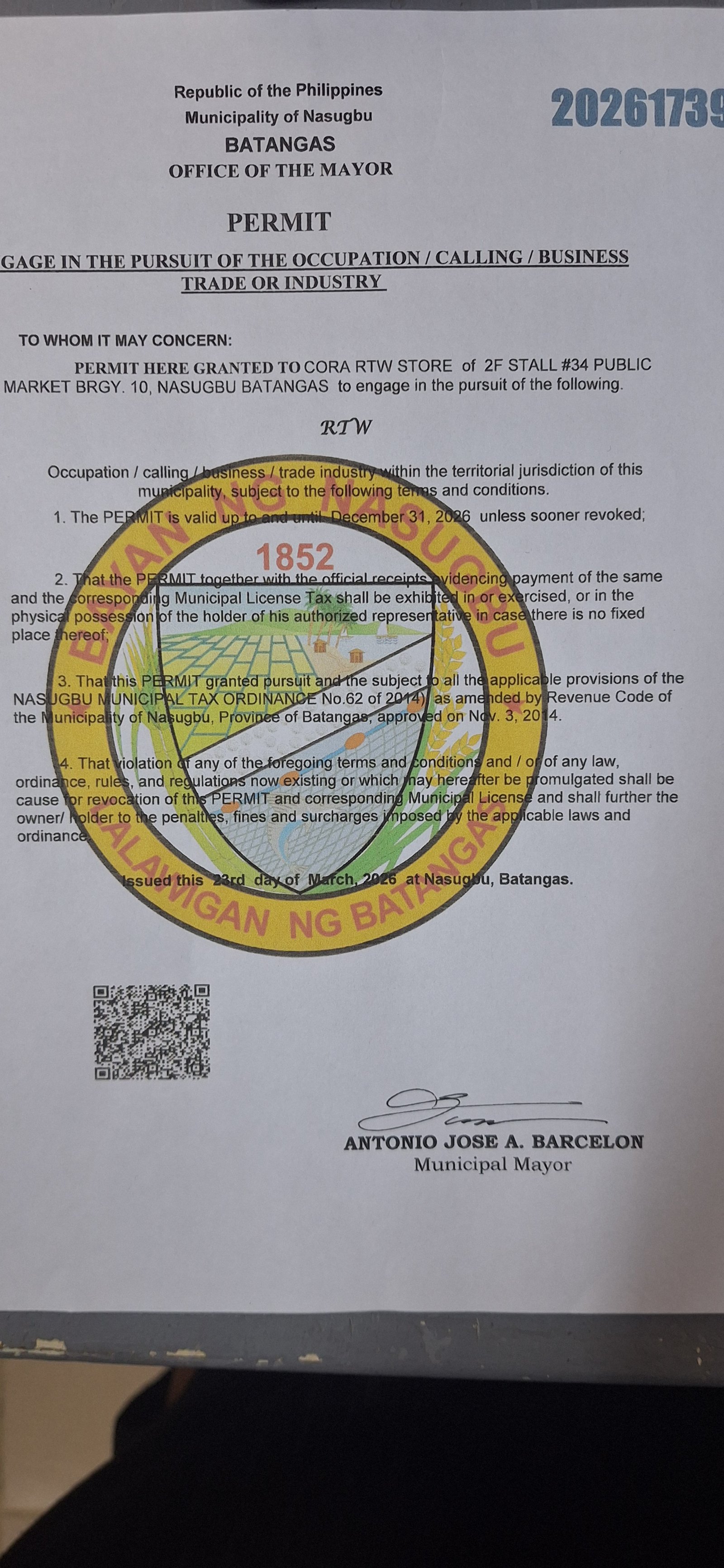 Business permit