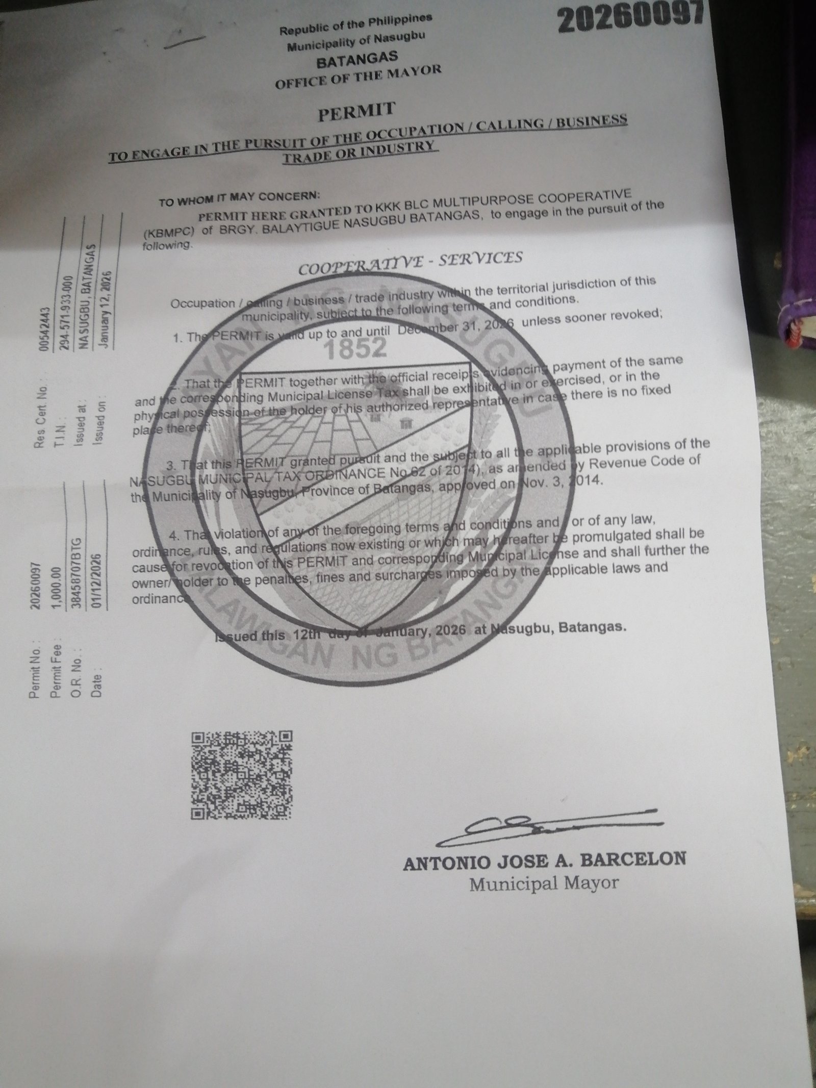 Business permit